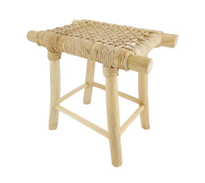 Stool teak wood 45x28x45cm FSC 100%