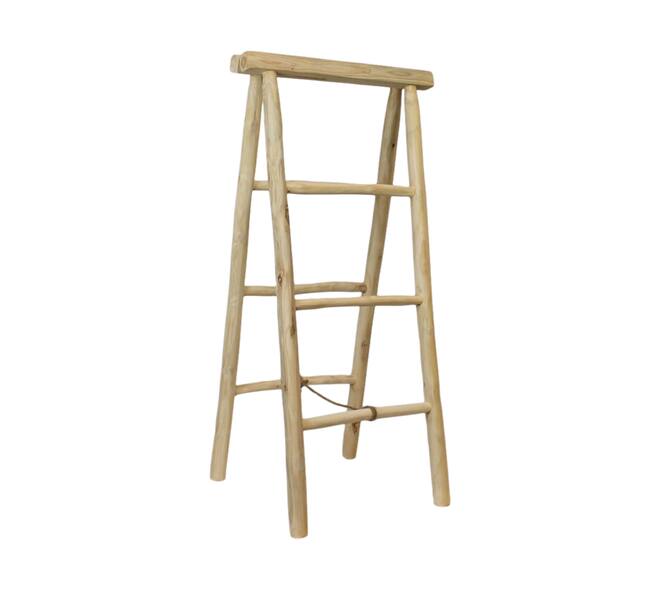 Ladder double teak wood 50x45x100cm FSC Recycled 100%