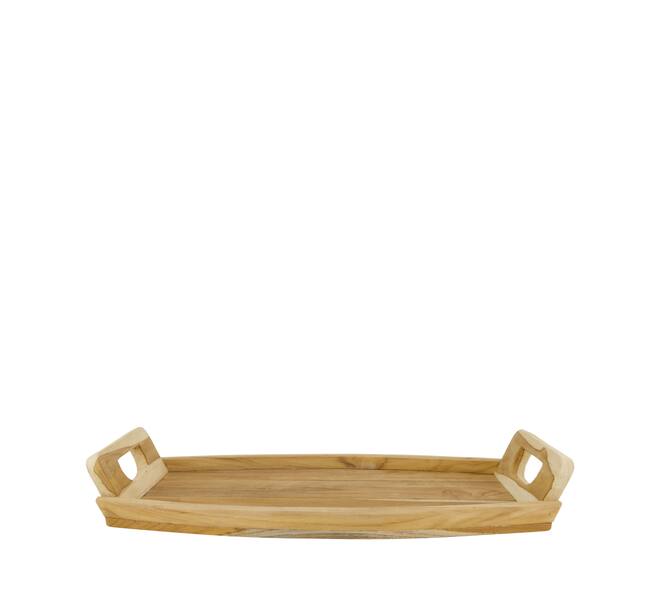 Tray teak wood with handle 58x28x8cm FSC 100%