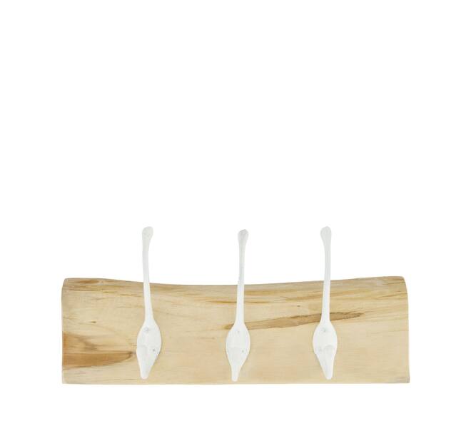 Coat rack teak wood 38x18x8cm FSC 100%
