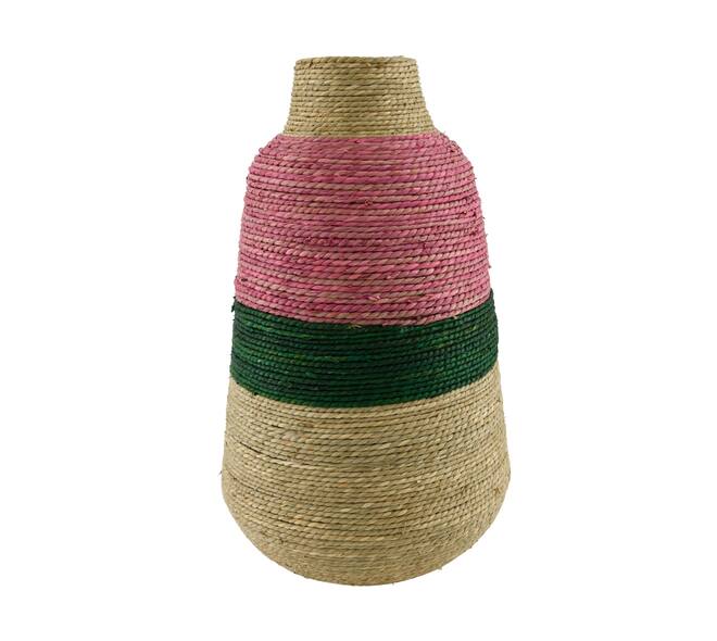 Vase seagrass / bamboo 25x25x42cm FSC 100%