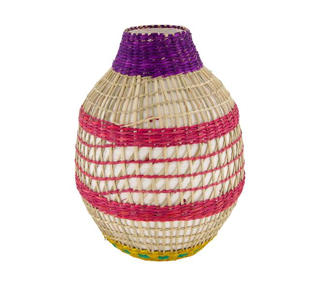 Vase seagrass  bamboo 25x25x33.5cm FSC 100% - Multi