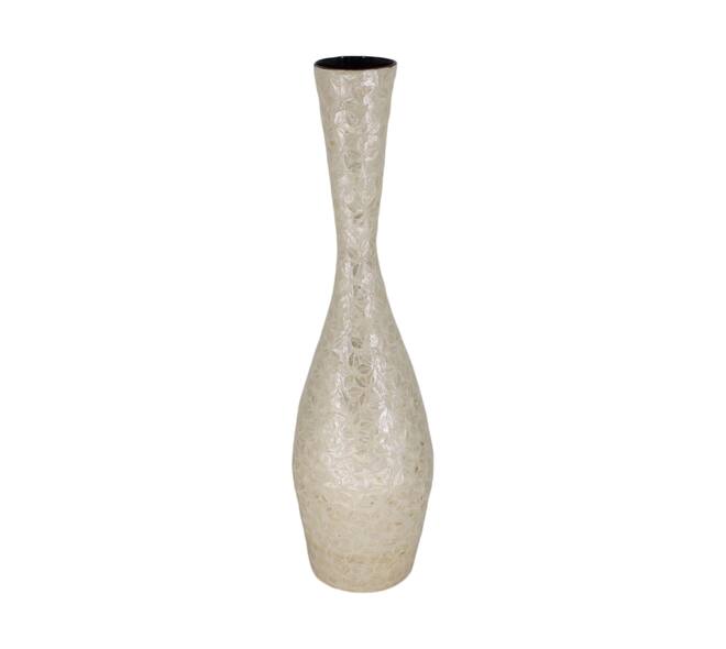 Vase capiz  bamboo 22x22x80cm FSC 100% - White