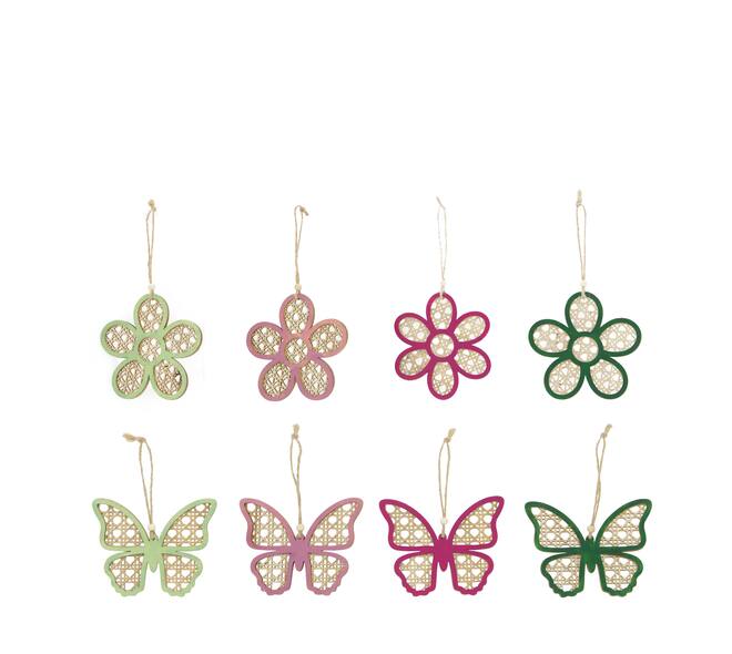 Hanger butterfly / flower ply wood 12x0.5x10cm A/8 FSC 100%