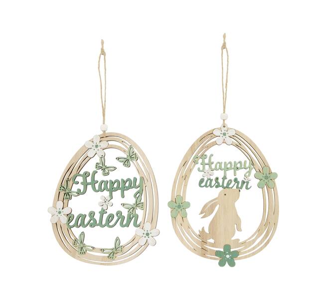 Hanger Happy easter ply wood 15x0.5x19cm A/2 FSC 100%
