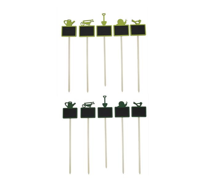 Blackboard figurine ply wood on stick 10x1x48cm 5pc  FSC 100% - Green