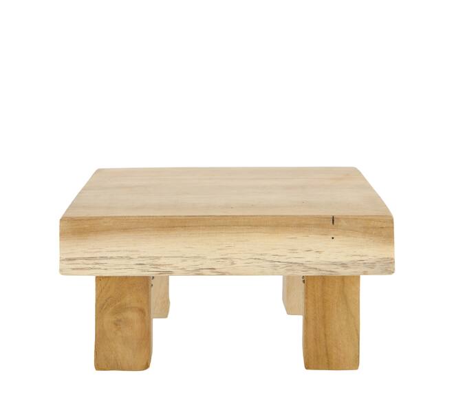 Tray square teak wood on feet 18x18x9cm FSC 100%