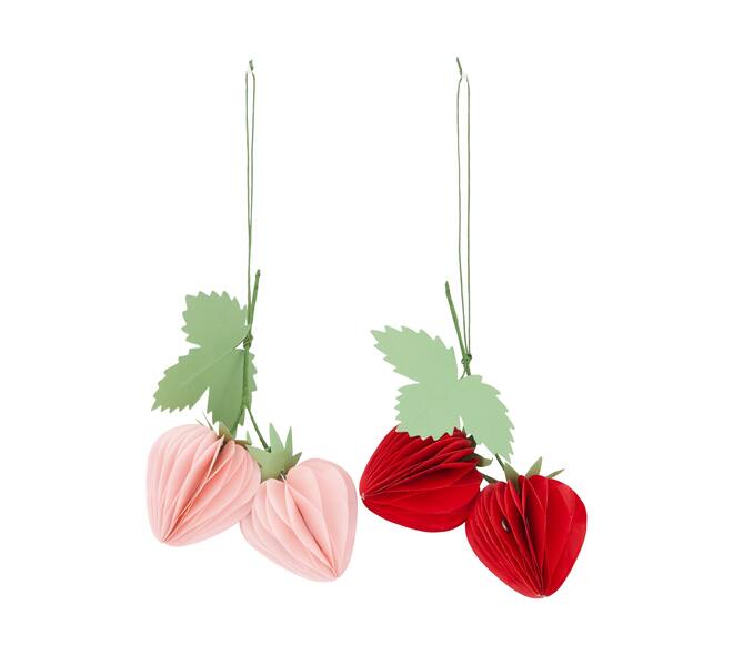 Hanger strawberry paper 13x6.5x18cm C/2 FSC Mix 100%