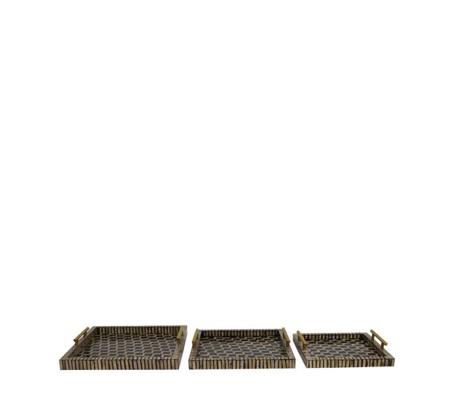 Tray square mdf  bamboo 38x38x6cm  FSC 100% - Natural