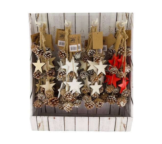 Hanger star poplar wood 7x0.5x35cm A/4 FSC 100%