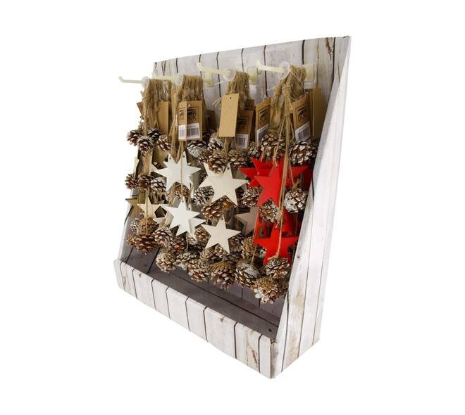 Hanger star poplar wood 7x0.5x35cm A/4 FSC 100%