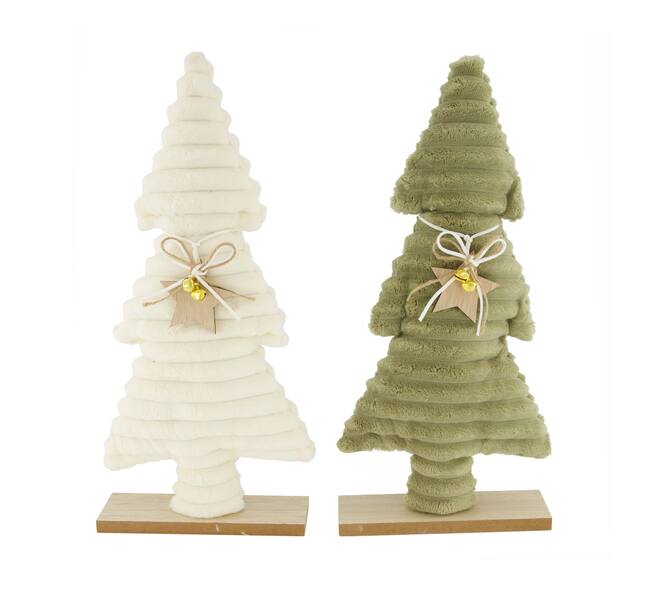 Statue tree plywood with fabric 18x5x38.5cm  FSC 100% - Multi