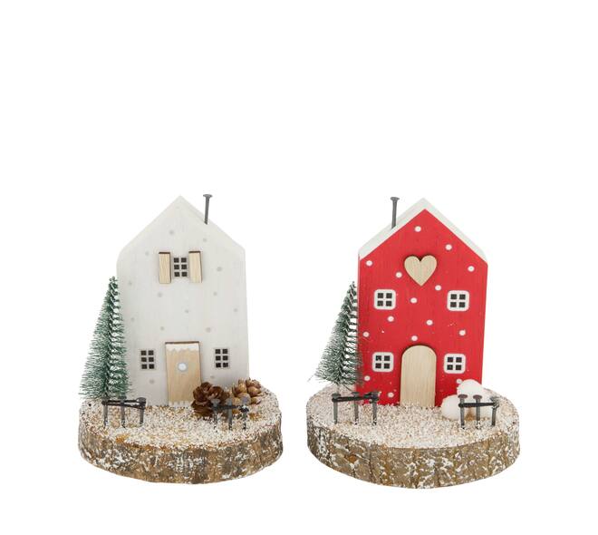 Figurine house mdf 9.5x9.5x12cm FSC 100% - White