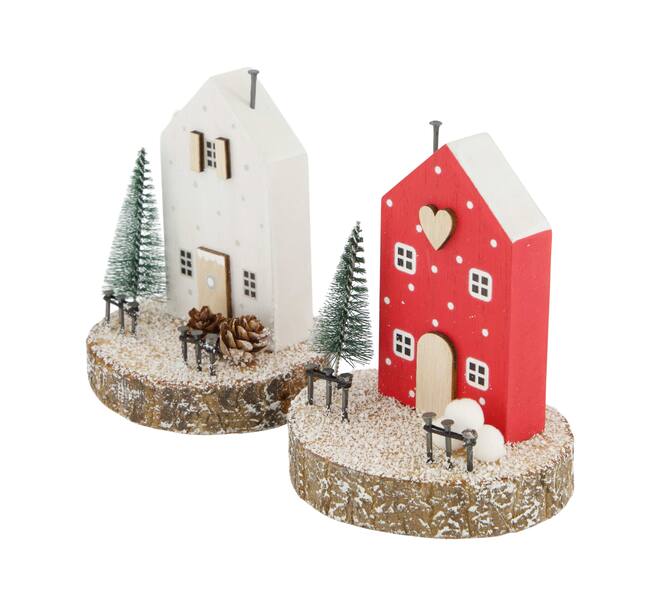 Figurine house mdf 9.5x9.5x12cm FSC 100% - White