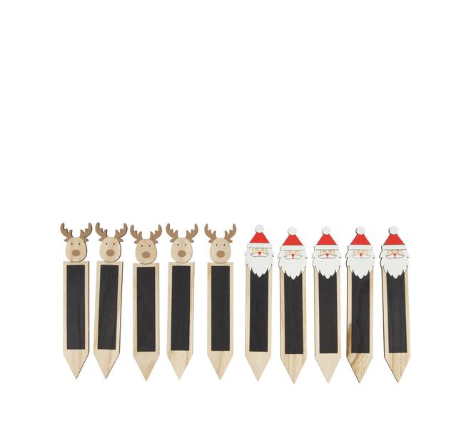 Stick reindeer santa with blackboard plywood 4x0.5x21cm 5pc A/2 FSC 100%