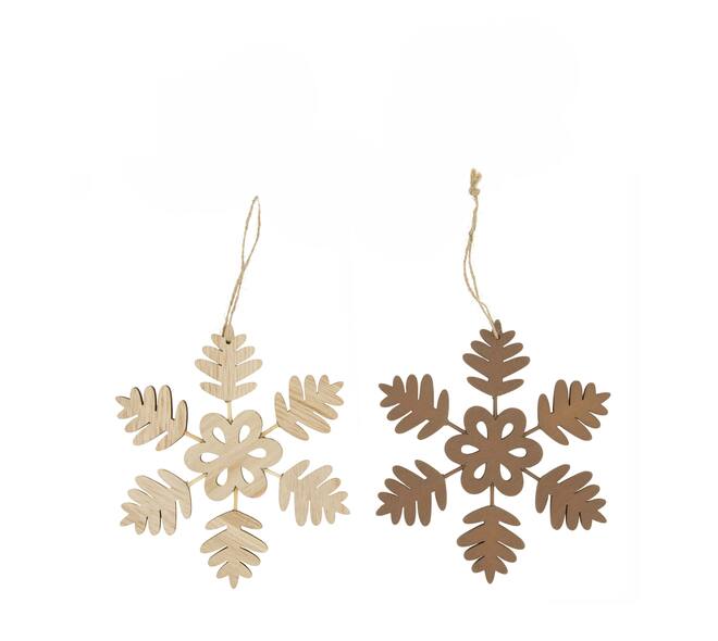 Hanger snowflake plywood 12.7x0.5x15cm C/2 FSC 100%