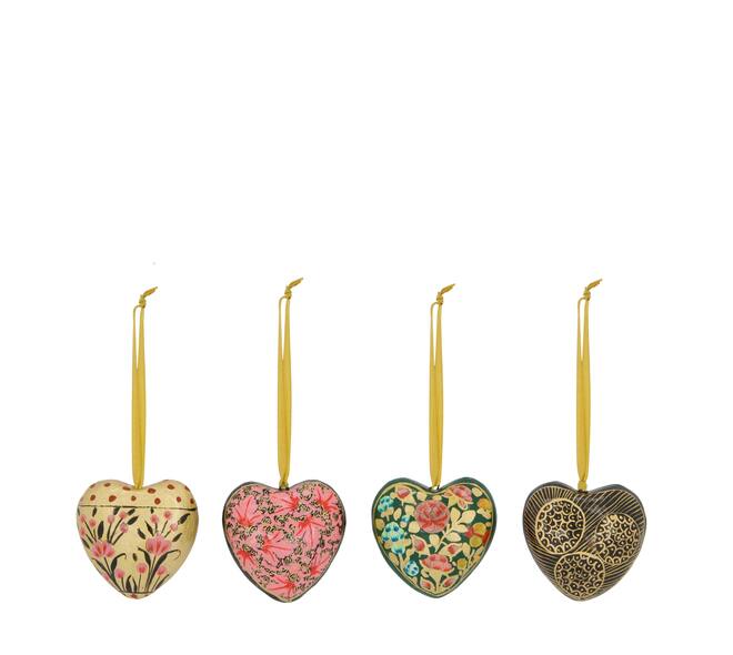 Hanger heart paper mache 8.5x7.5x5cm A/4 FSC Recycled 100%
