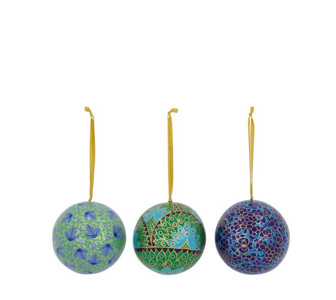 Bauble paper mache with hanger 10x10x10cm A/3 FSC Recycled 100%