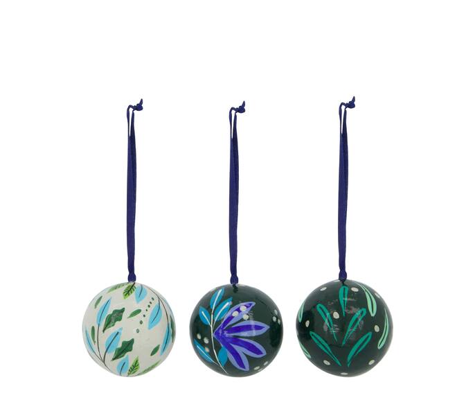 Bauble paper mache with hanger 7x7x7cm A/3 FSC Recycled 100%