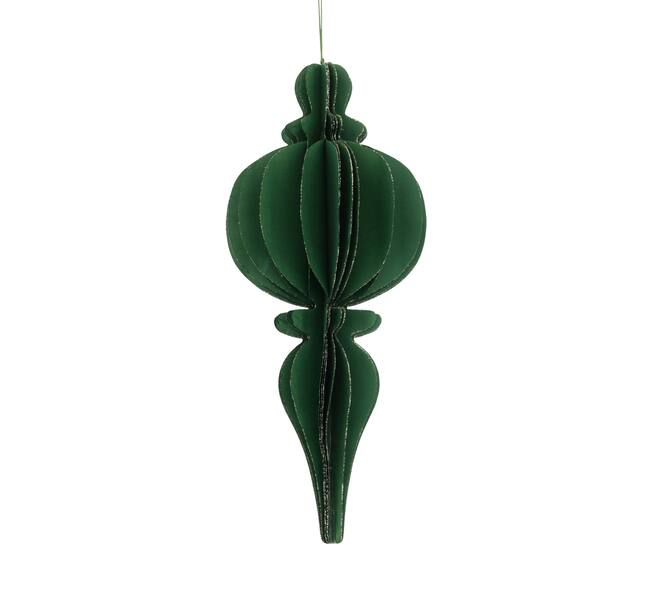 Hanger paper with glitter 15x15x38cm FSC Mix 100% - Green