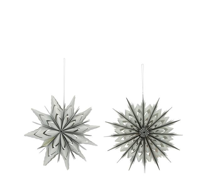 Hanger paper with glitter 30x30x7cm FSC Mix 100% - Silver