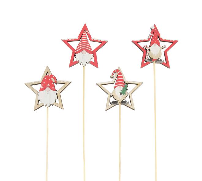 Star gnome plywood on stick 7.5x0.5x48cm 4pc FSC 100%