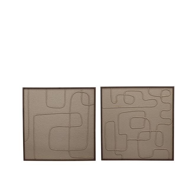 Wall art mdf 58x2.5x58cm  FSC 100% - Cream