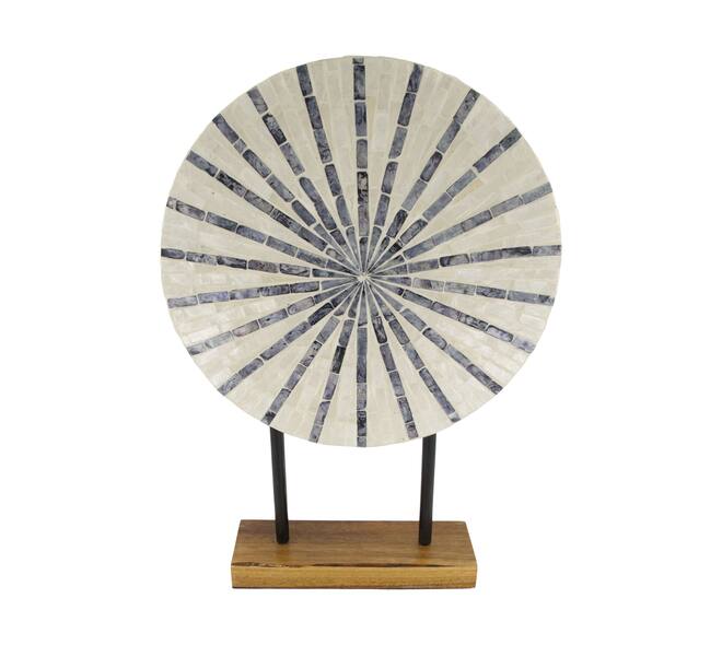 Statue round capiz / mdf 35x35x50cm FSC 100%