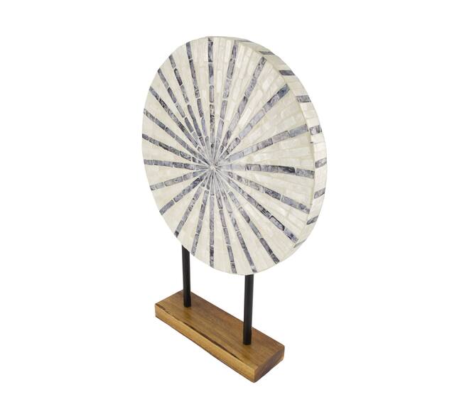 Statue round capiz / mdf 35x35x50cm FSC 100%