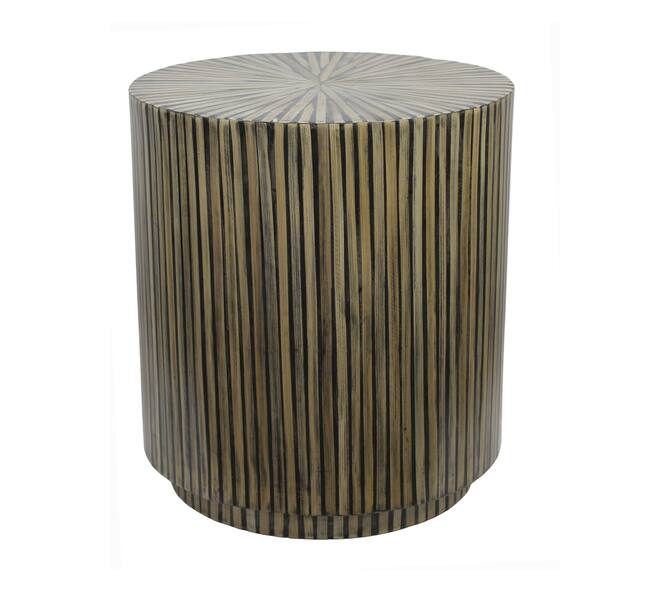 Table round bamboo / mdf 47x47x52cm S/2 FSC 100%