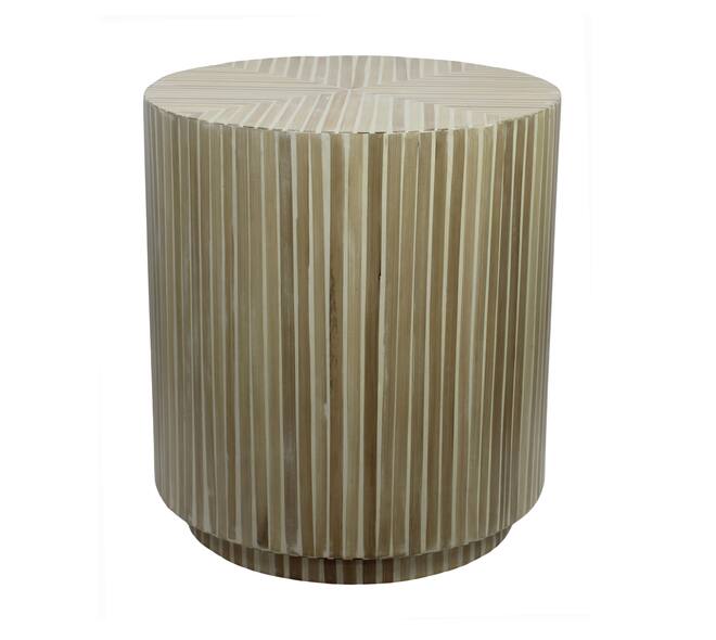 Table round bamboo / mdf 47x47x52cm S/2 FSC 100%