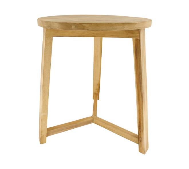 Stool round teak wood 38x38x48cm FSC Recycled 100% - Natural
