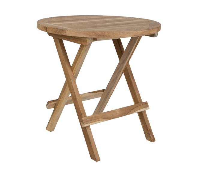 Table round teak wood 50x50x50cm KD FSC Recycled 100% - Natural
