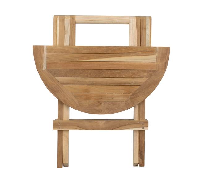 Table round teak wood 50x50x50cm KD FSC Recycled 100% - Natural