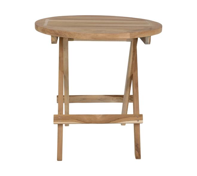 Table round teak wood 50x50x50cm KD FSC Recycled 100% - Natural
