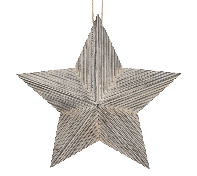 Star fir wood with hanger 38.5x5x37cm FSC 100% - Grey