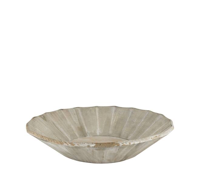 Plate round pine wood 42x42x7cm FSC 100% - Grey