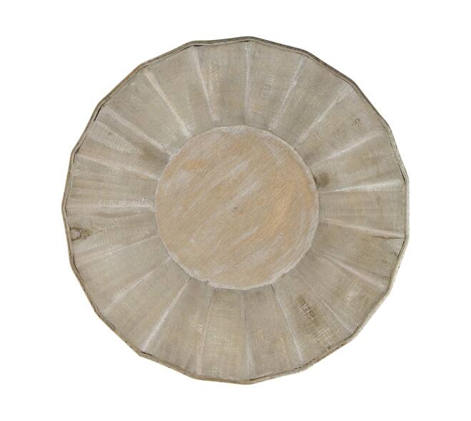 Plate round pine wood 42x42x7cm FSC 100% - Grey