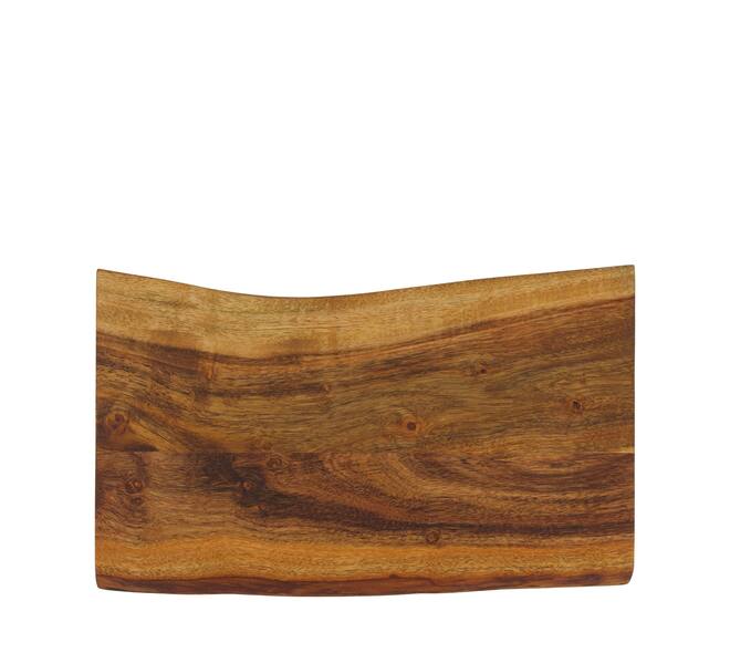Plate rectangular acacia wood on feet 36x21x5cm FSC 100% - Natural
