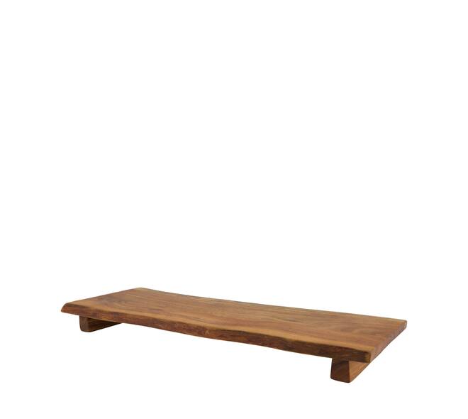 Plate rectangular acacia wood on feet 56x21x5cm FSC 100% - Natural