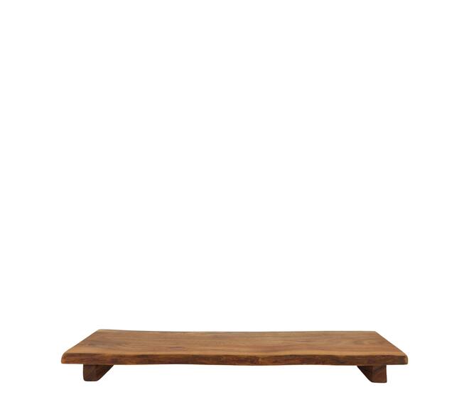Plate rectangular acacia wood on feet 56x21x5cm FSC 100% - Natural