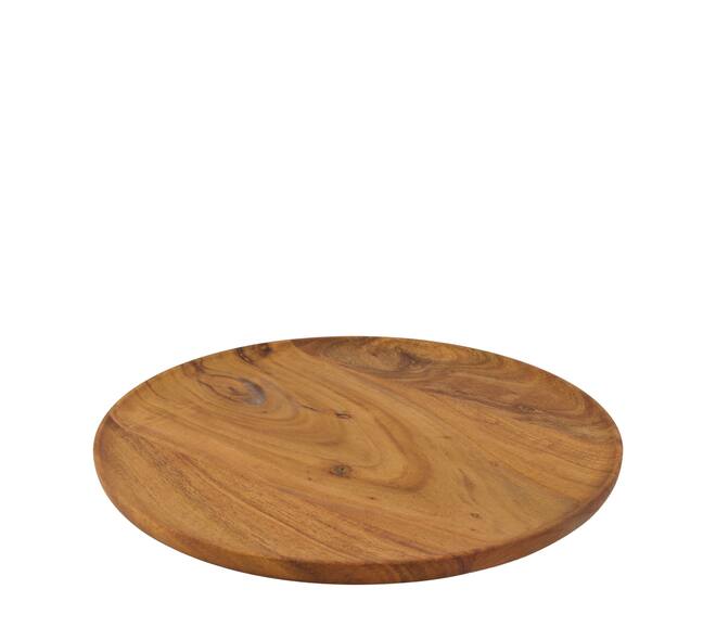Plate round acacia wood 32x32x1.5cm FSC 100% - Natural
