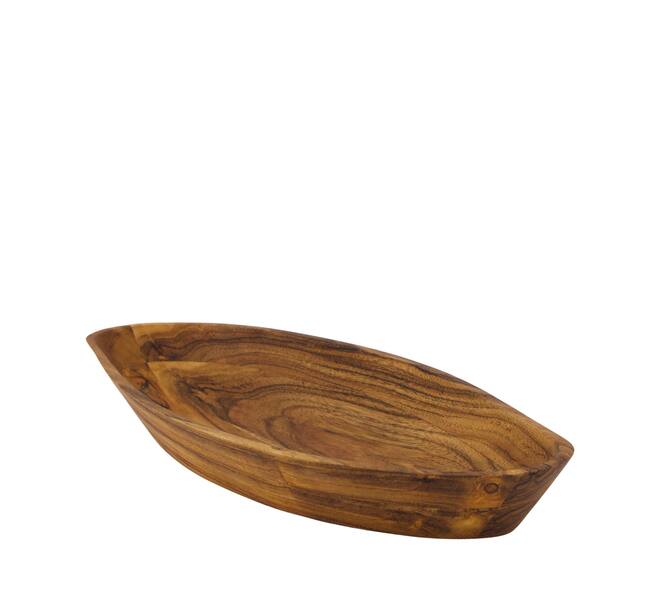 Bowl organic acacia wood 38x18x4.5cm FSC 100% - Natural