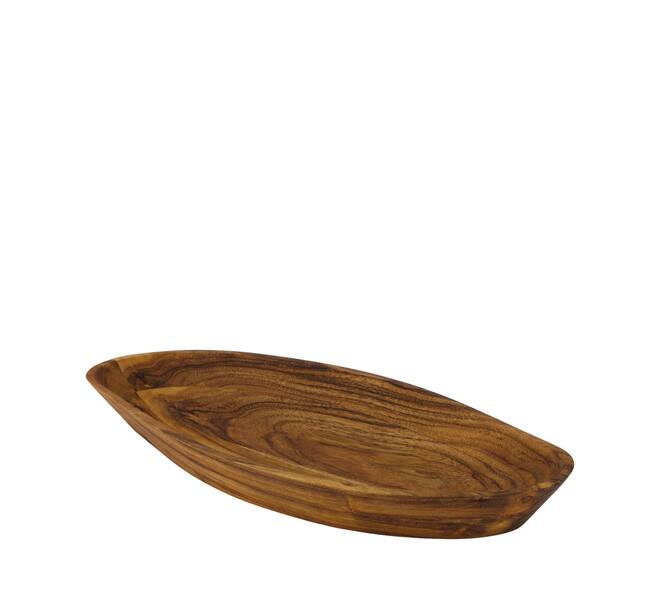 Bowl organic acacia wood 38x18x4.5cm FSC 100% - Natural