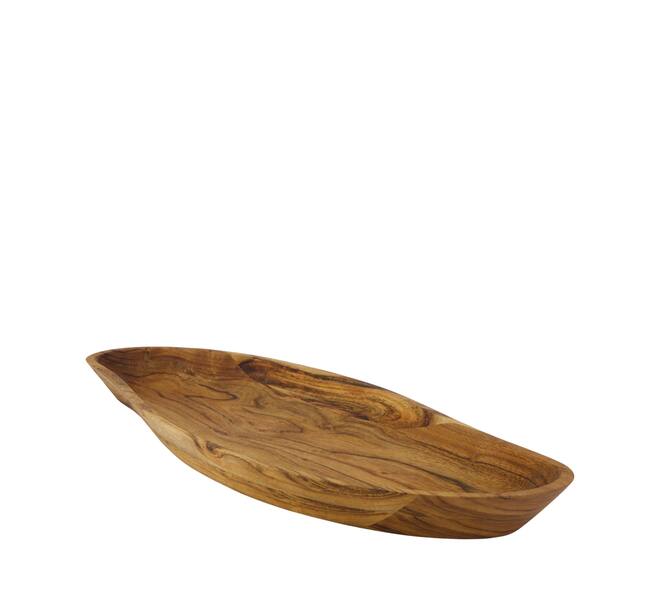 Bowl organic acacia wood 58x24x4.5cm FSC 100% - Natural