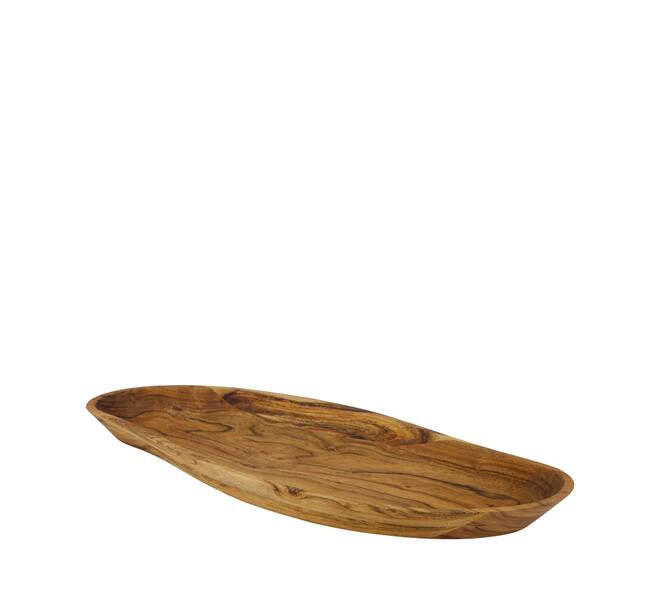 Bowl organic acacia wood 58x24x4.5cm FSC 100% - Natural