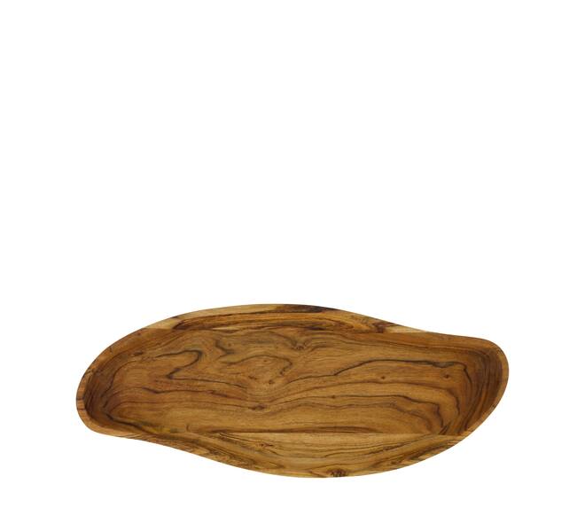 Bowl organic acacia wood 58x24x4.5cm FSC 100% - Natural