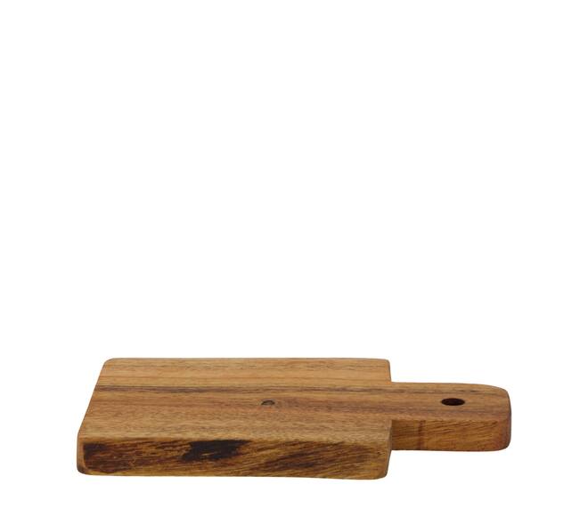 Plate rectangular acacia wood 14x10x4cm 4pc FSC 100% - Natural