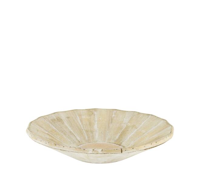 Plate round pine wood 35x35x6cm FSC 100% - Natural