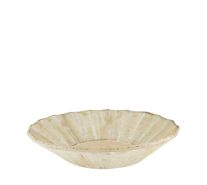 Plate round pine wood 42x42x7cm FSC 100% - Natural